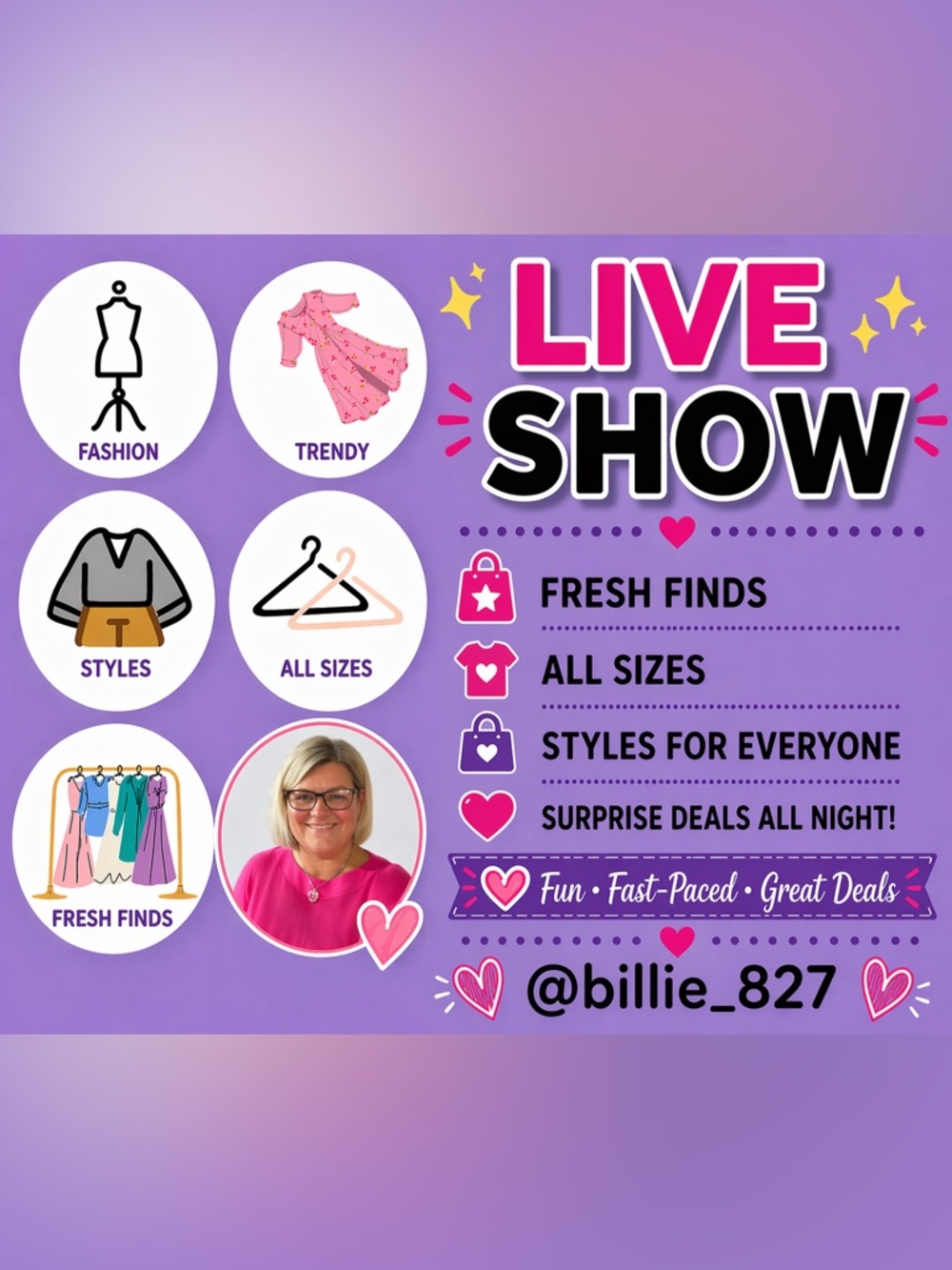 💜🚨 BILLIE_827 is LIVE 🚨💜 Like this listing and come shop, laugh, and have fun🫶🏻
